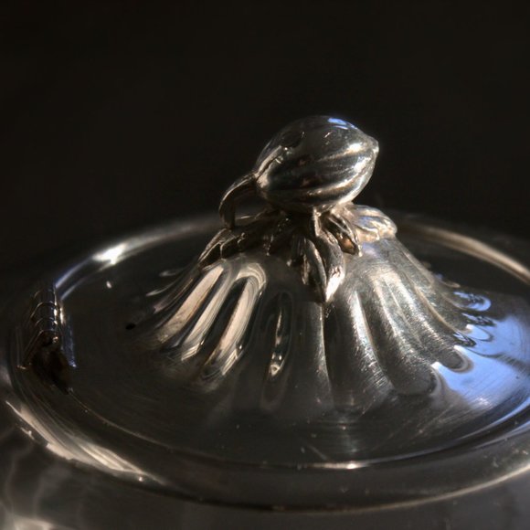 [VIKING PLATE / REED & BARTON] Vintage Silver Pumpkin Tea Set (3 pcs.) - Picture 4 of 15